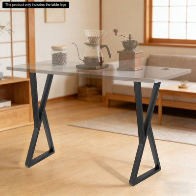 32'' Set of 2 DIY Table Desk Bench Legs, Coffee Metal Iron DIY Furniture Leg