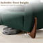  Canapé rembourré 87 po avec repose-pieds Sherpa Boucle 87 po - Ensemble de canapé moderne avec pieds en bois massif-1185621836