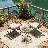 Rattan Patio Set With UV-Resistant Cushions & Glass Top Table 250Lb Capacity Outdoor Conversation Set​​-646903104