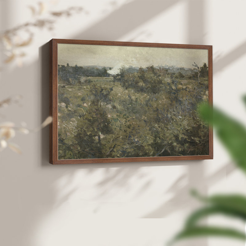 Paysages rétro-DCXLI - reproduction encadrée, H 8 po x l 10 po, Noyer