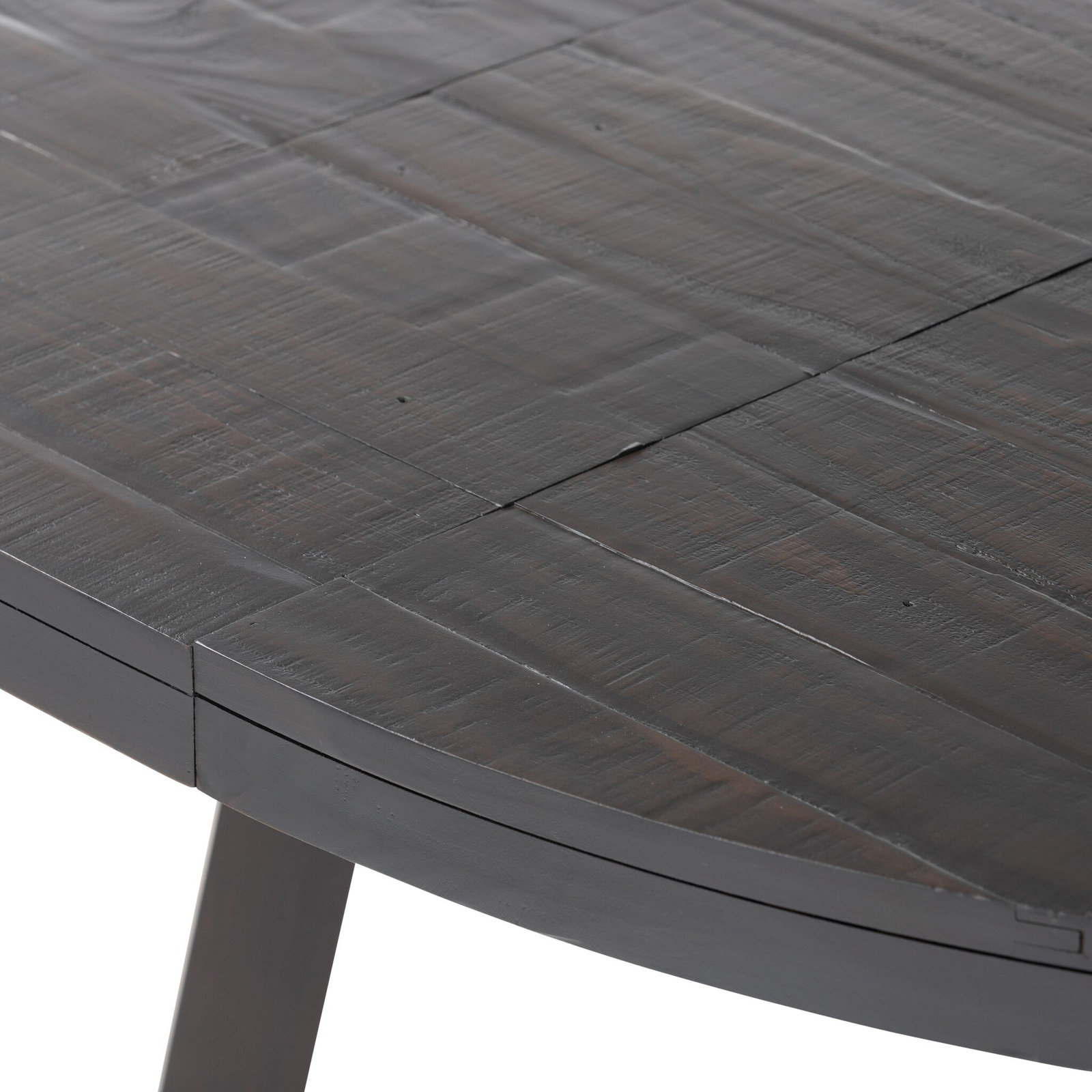 Pelia 60" Extendable Pine Dining Table, Dark Carbon