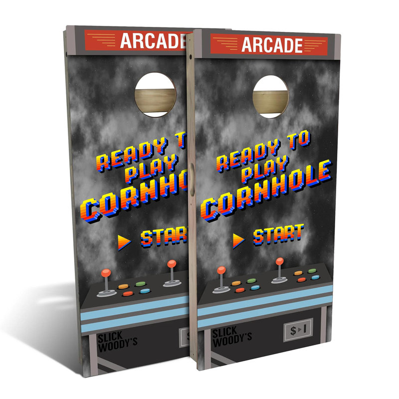 2' X 4' Arcade Game Cornhole Board Set With Hole Lights
