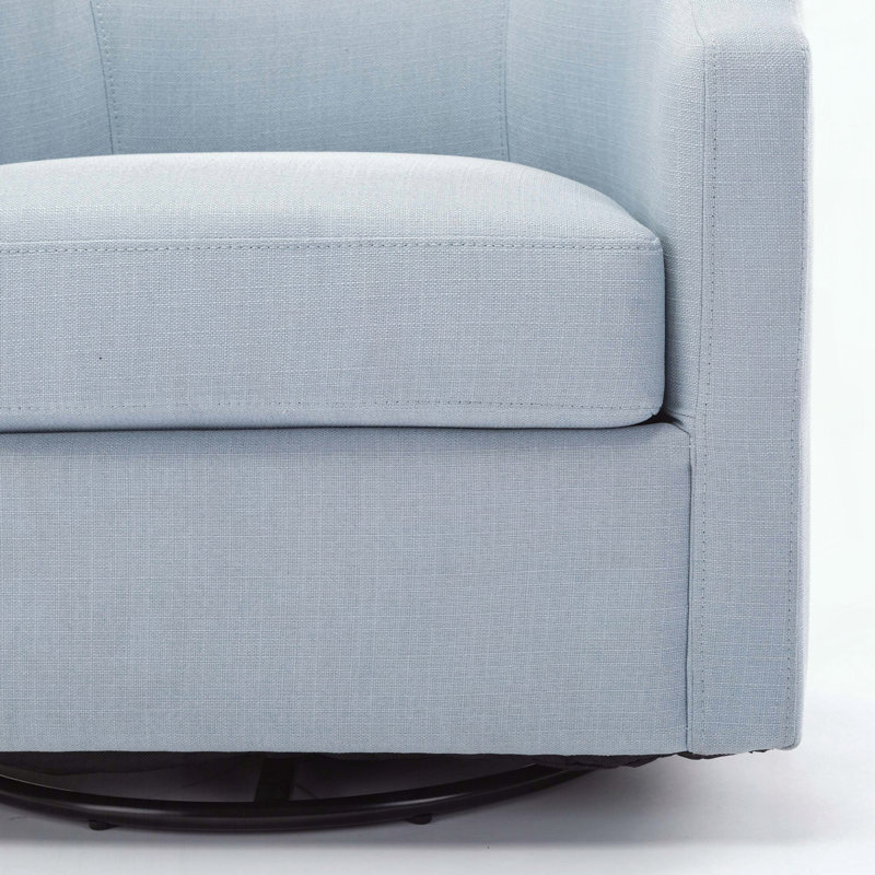 Fauteuil demi-tonneau pivotant bleu ciel