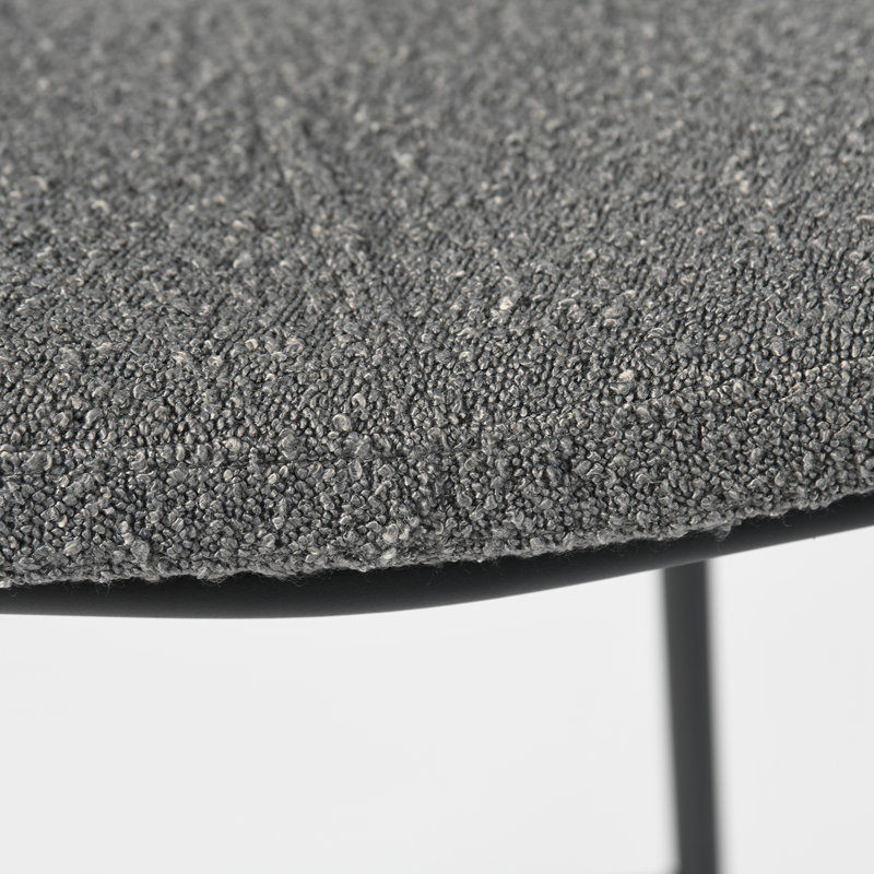 Tabouret de bar en cuir de polyuréthane rembourré Chelsei, Tabouret de comptoir (siège d'une hauteur de 27,2, Café