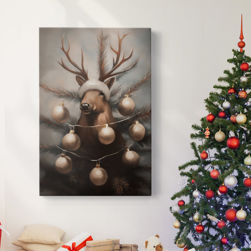 Art des Fêtes de Noël - Toile tendue avec châssis - Série 2-CXLIX, H 60 po x l 40 po