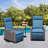 Outdoor Recliner Chair, Patio Recliner With Hand-Woven Wicker, Flip Table Push Back, Adjustable Angle, Thickness Cushions, Reclining Lounge Chair For Indoor And Outdoor-866914150