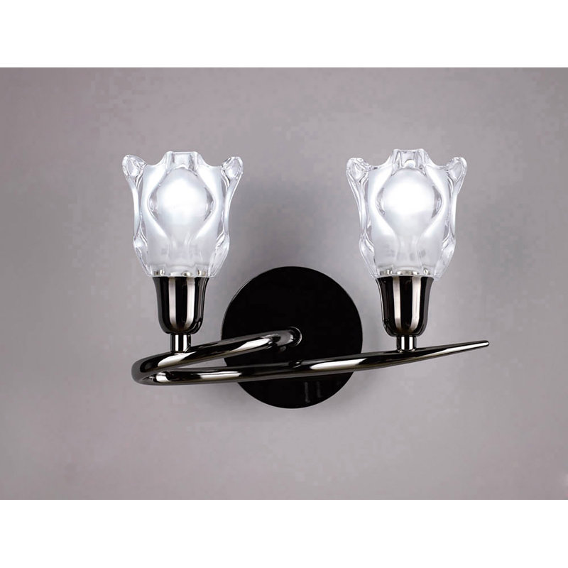 Watchman Chrome Armed Sconce, Yes, Black