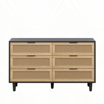 Armoire à tiroir en rotin 51,18 po