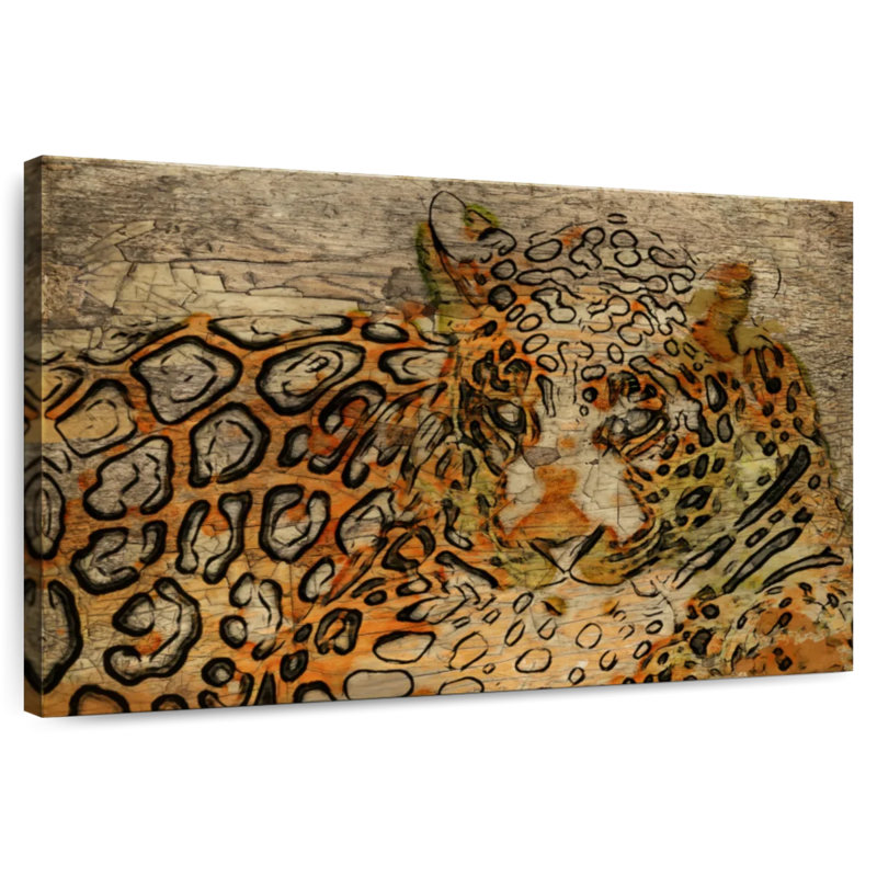 Brampt Wild Cat Skin, 26" H x 39" W