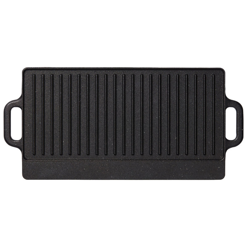 Black Cast Iron Reversible Grill and Griddle