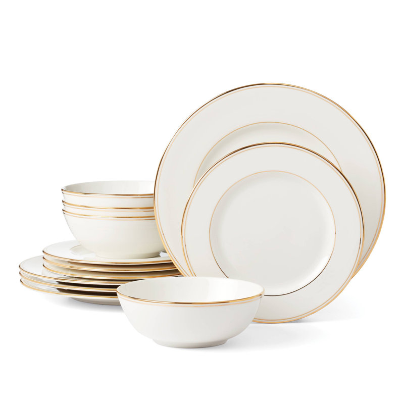 Lenox Federal Gold 12-Piece Dinnerware Set, Gold