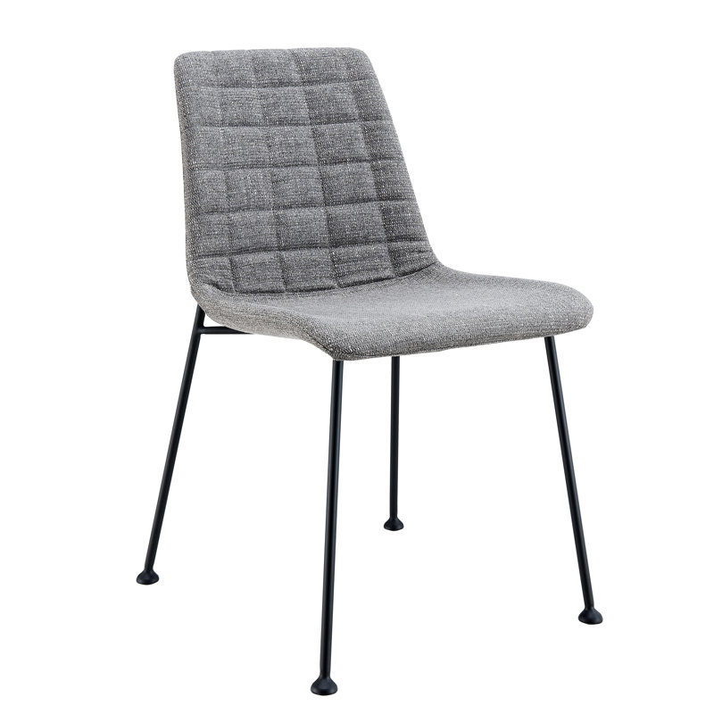Chaise d’appoint rembourrée Osseo, Gris clair