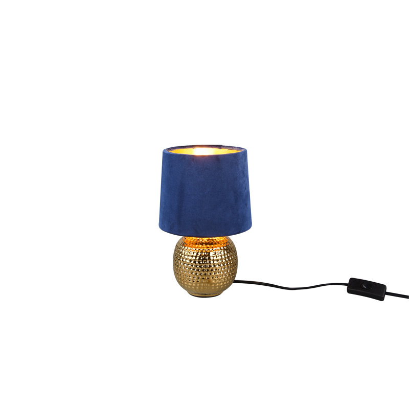 Varick 26Cm Gold Table Lamp, Blue