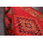Tapis marocain rouge en laine noué à la main 5 x 10