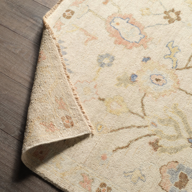 Orenda Aveline ORN09 Handknot Floral Ivory/Multicolor Area Rug