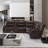 Culbreth 5-Piece Modern Fancy Faux Leather Power And Manual Reclining Sectional With Wide Back And Console