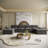 6-Piece 141'' Upholstered U-Shape Sectional