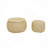 Round Storage Ottoman, Woven Rattan Fabric Ottoman, 2 In 1 Function, Work As End Table And Ottoman,With Small Seat-Nature