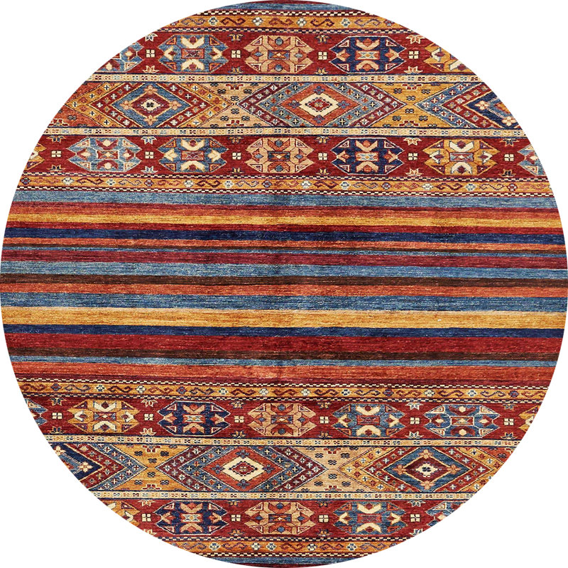 Abstract Indoor Rug, Round 8'