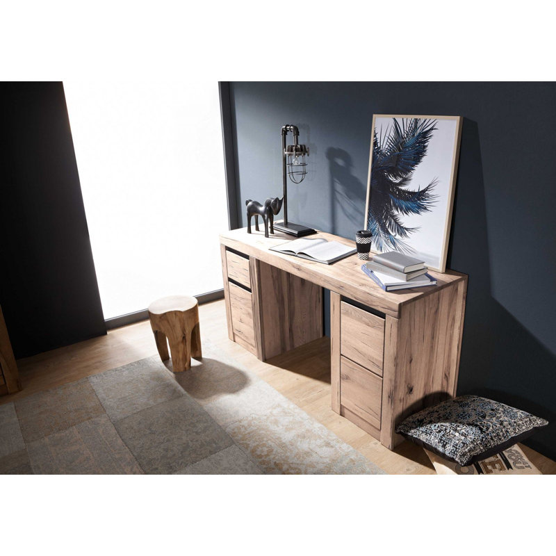 Montreux Solid Wood Writing Desk, Bianco