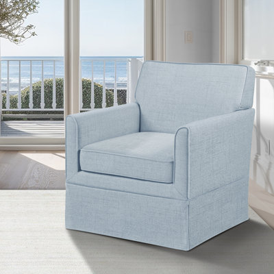 Paula Slipcover Accent Chair with Track Arms & Tailored Skirted Base
