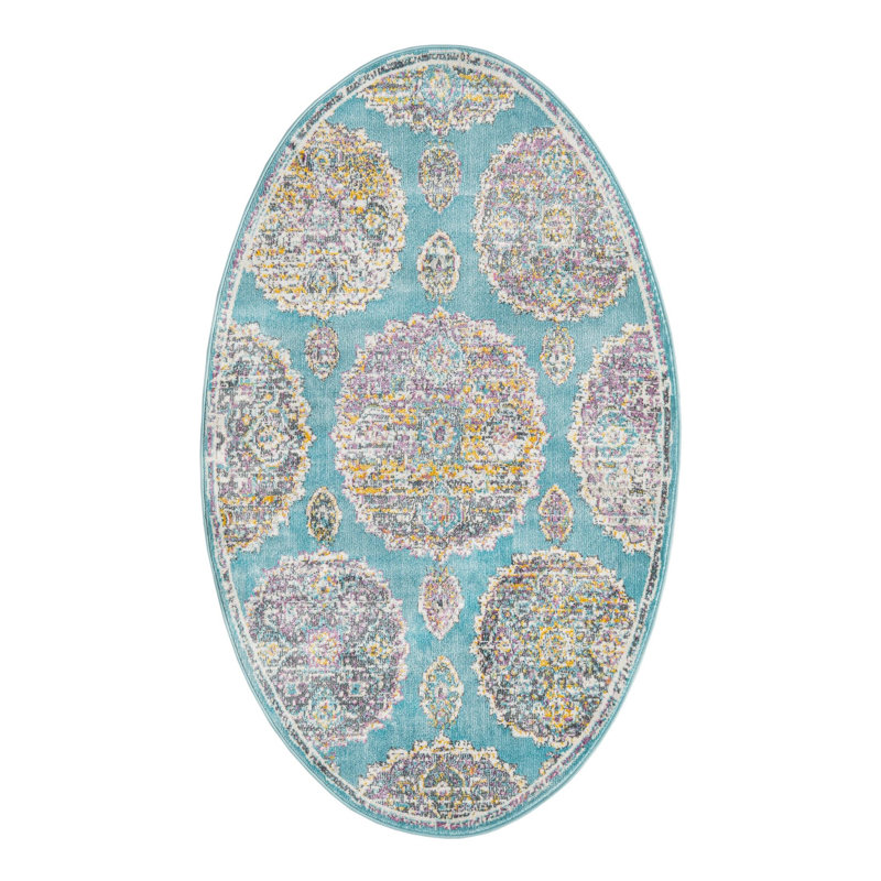 Paragon Floral Indoor Rug, Oval 3'3" x 5'3"