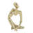 Abstract Aluminum Human Figurine, Gold