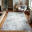 GLN Rugs Contemporary Collection - Machine Washable Modern Area Rug, Contemporary Washable Rug, Non Slip Area Rug, Abstract Living Room Rug, Bedroom Rug, Bathroom Rug (Gray Rug)-1322217184