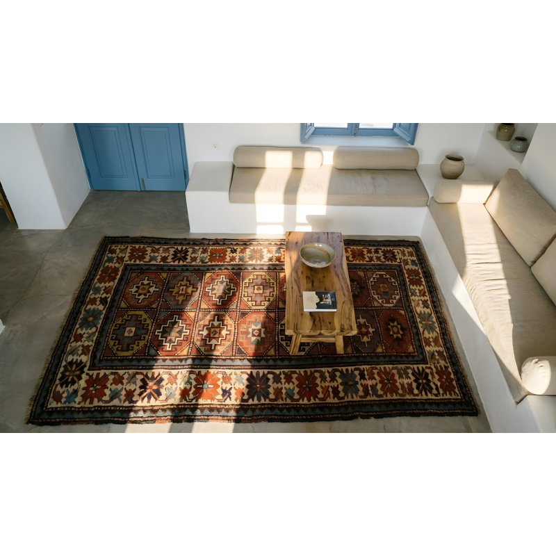 Tapis Moghan à motif géométrique excitant
