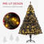 Arbre de Noël noir 6 pi de hauteur pré-éclairé-55133206