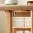 Natural Solid Oak Legs Extending Dining Table Rock Slab Top Extending Dining Table for 4-6 People Solid Wood Dining Table (Light Color)