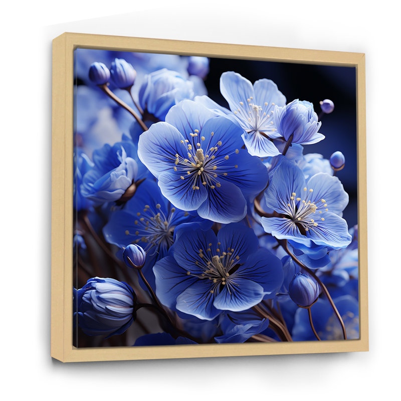 «Abstract Floral Whispers I», reproduction sur toile, H 16 po x l 16 po x P 1 po, Cadre naturel flottant