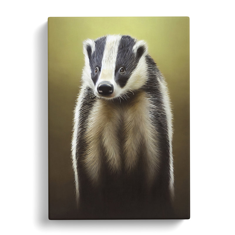 Badger - Wrapped Canvas, 60cm H x 40cm W x 3cm D