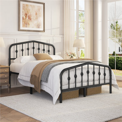 Valor Bed Frames Metal Platform Bed with Headboard