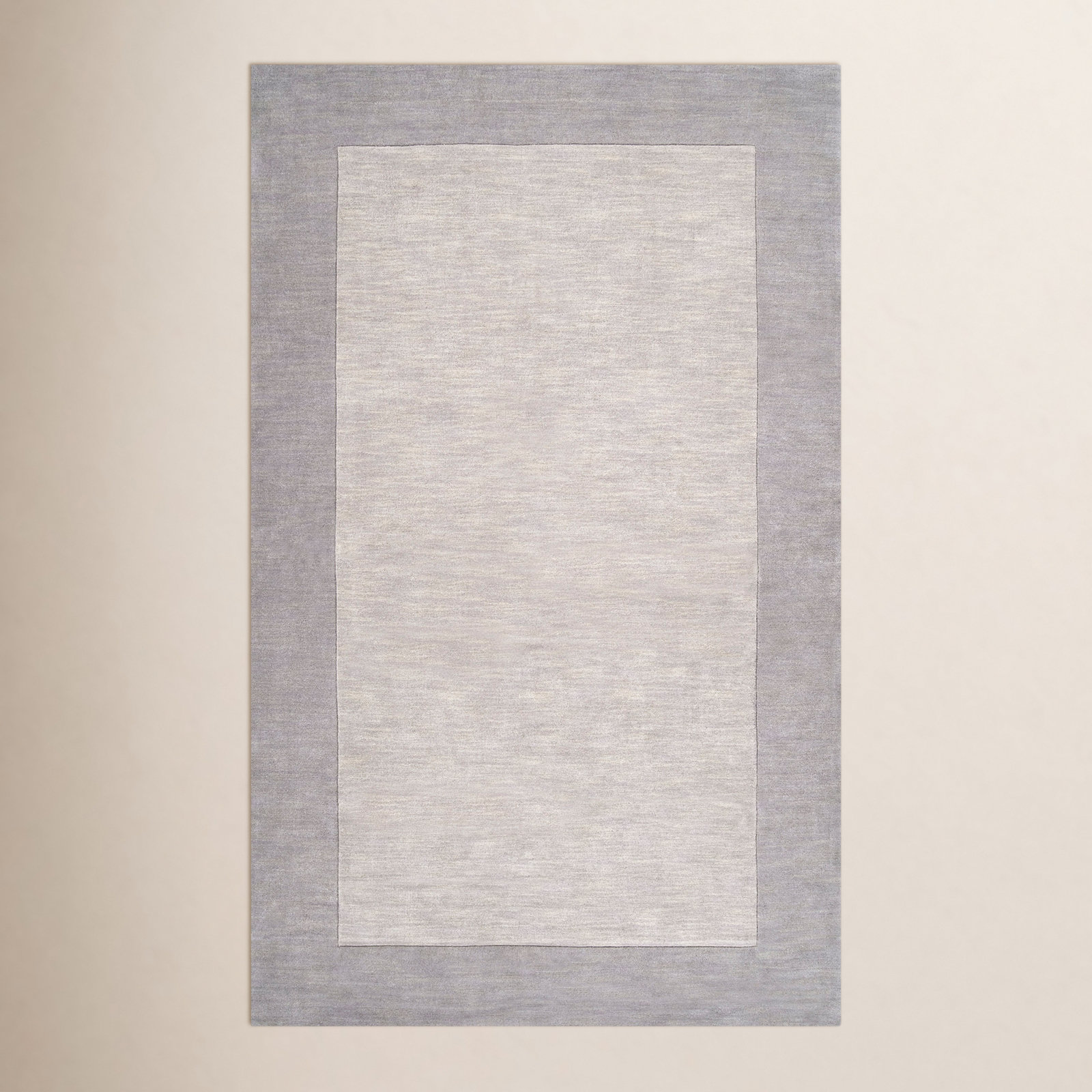 Dolma Charcoal Gray Hand-Woven Wool Rug, Rectangle 8' x 11'