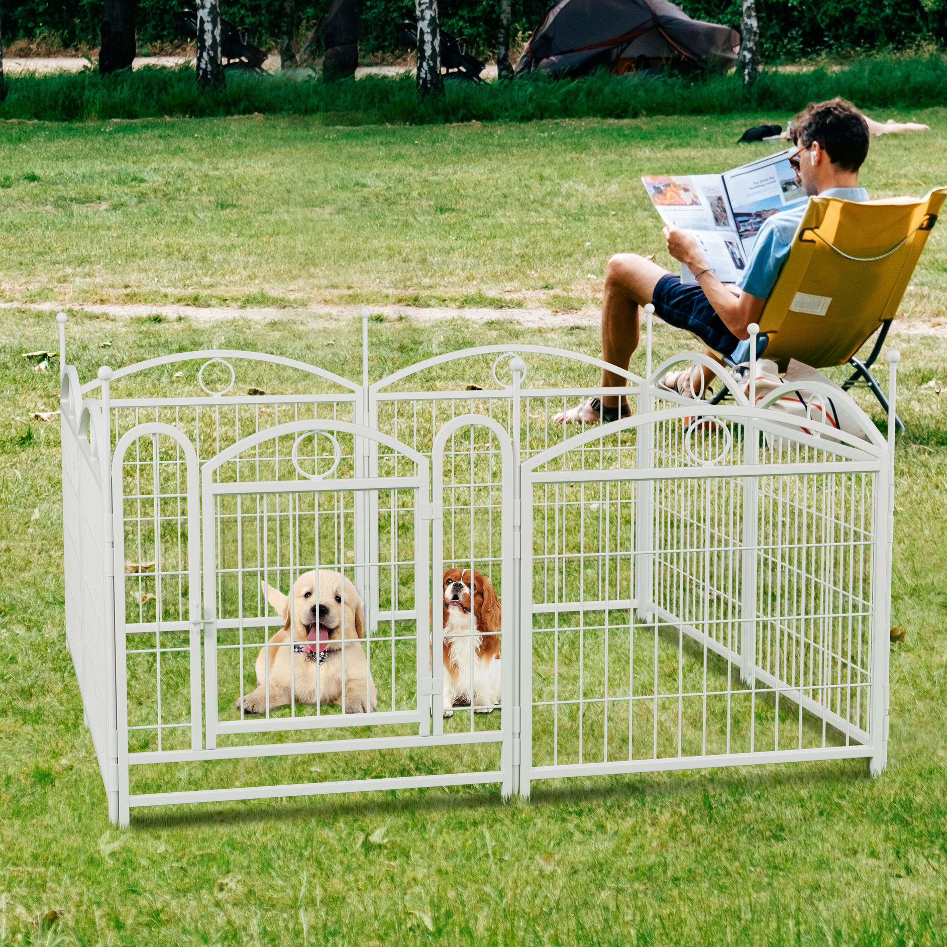 Latitude Run® 8 Panels Dog Pen, 48.4