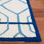 Tapis géométrique crocheté à la main ivoire / gris Naya-23046961