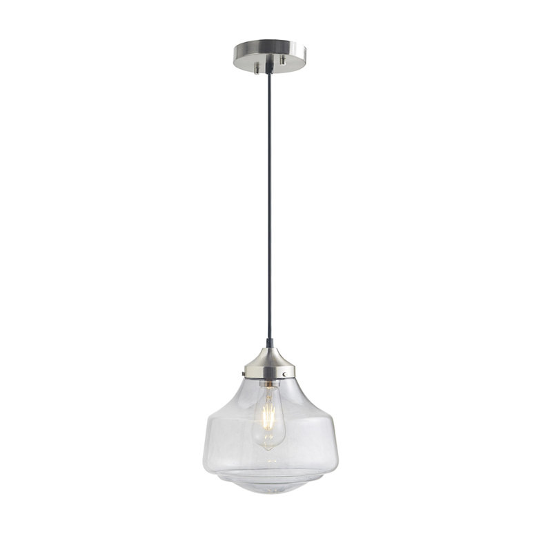 Luminaire suspendu en verre en forme de cloche Gracie Mills Zane