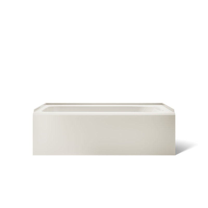 Avec 60 In. X 36 In. Alcove Bath, Left Drain, Off White, Left