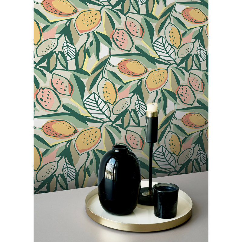 Main Squeeze Peach Peel and Stick Wallpaper
