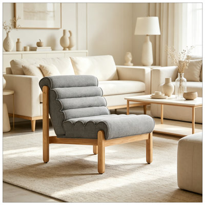 Chaise d'appoint avec structure en bois robuste