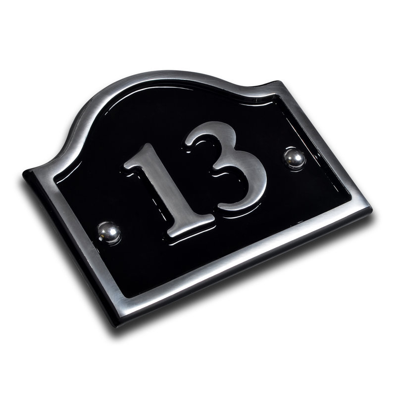 Jaclynn 11.5cm H Reflective Metal House Number, 13