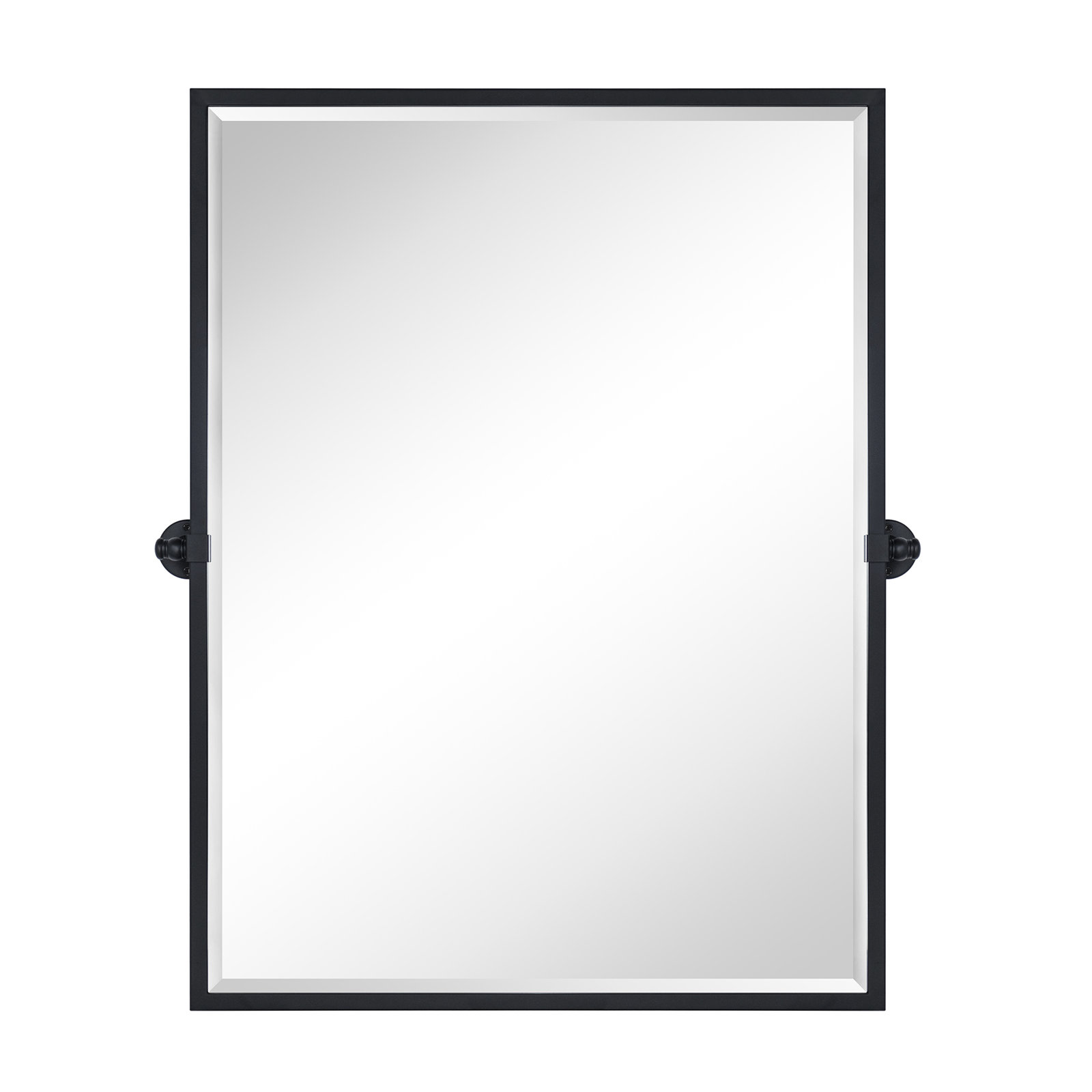 Metal Rectangle Mirror, 40" x 30", Matte Black