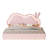 Zoomie Kids Queen Floating Bed Frame with Adjustable LED Headboard, Upholstered Platform Bed, Pink-500018431-500018425