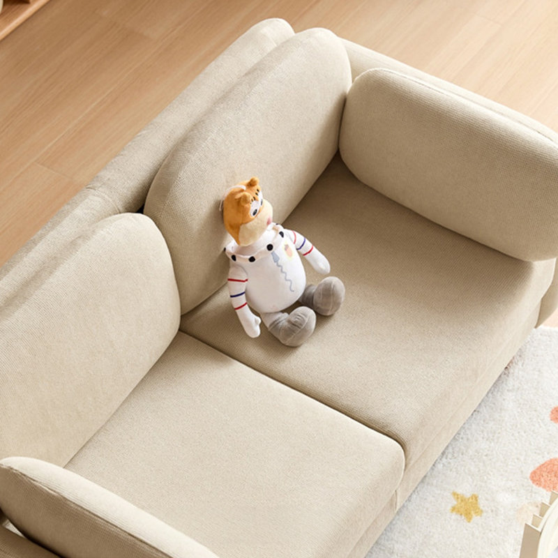 Causeuse-coussin beige standard en polyester