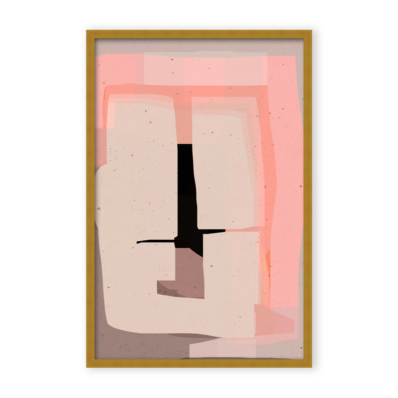 Abstract Phase 1 by  - Picture Frame Painting on Paper, 36" H x 24" W x 1.125" D, Framed Print, Black
