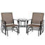 Ensemble de chaises et de table coulissantes d'extérieur, causeuse à 2 places avec table basse-118665887