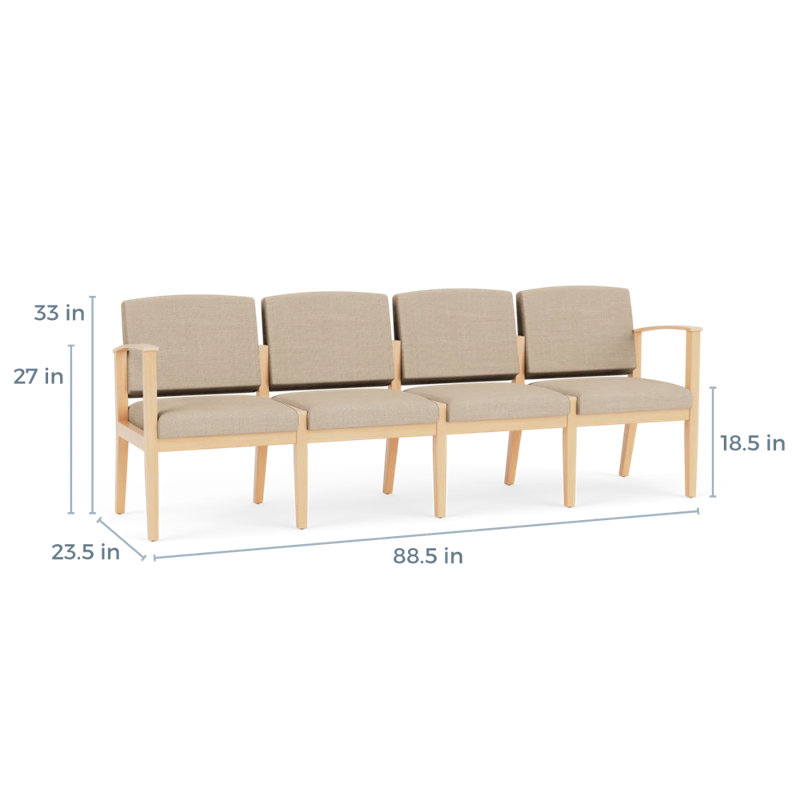Table de bout en bois Amherst, Naturel, Chambray calcaire