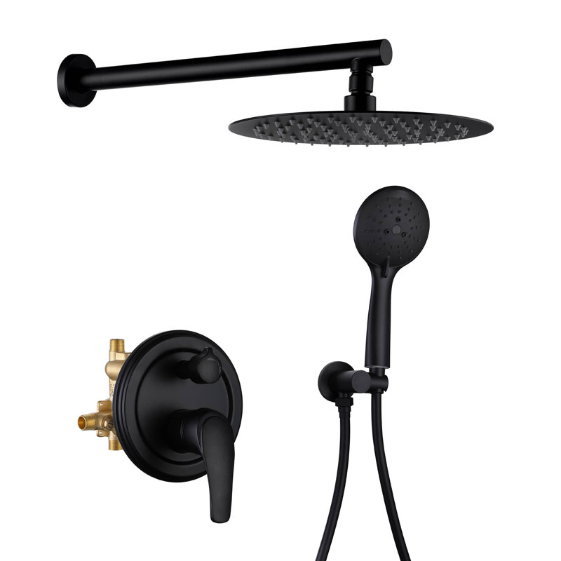 All-In-One Kit with Rough in-Valve, Matte Black