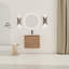 Meuble-lavabo mural 24 po avec lavabo en céramique blanche et porte à fermeture en douceur, emballage KD, contreplaqué-71277339